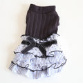 Polka dot lace cake pet dress for small dogs and cats in princess style, cloth fabric, taro purple colour