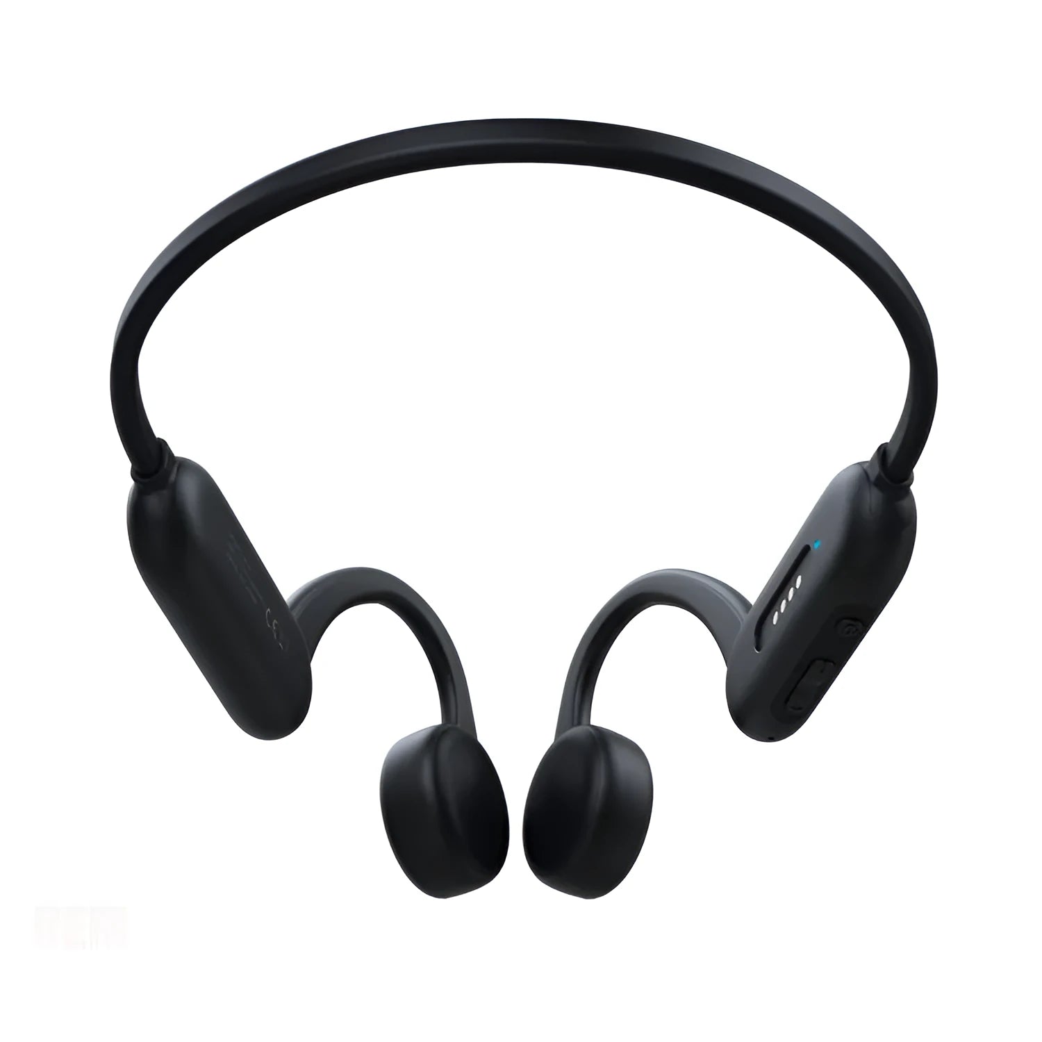 IPX8 bone conduction swimming headset with Bluetooth 5.0 in black, side view