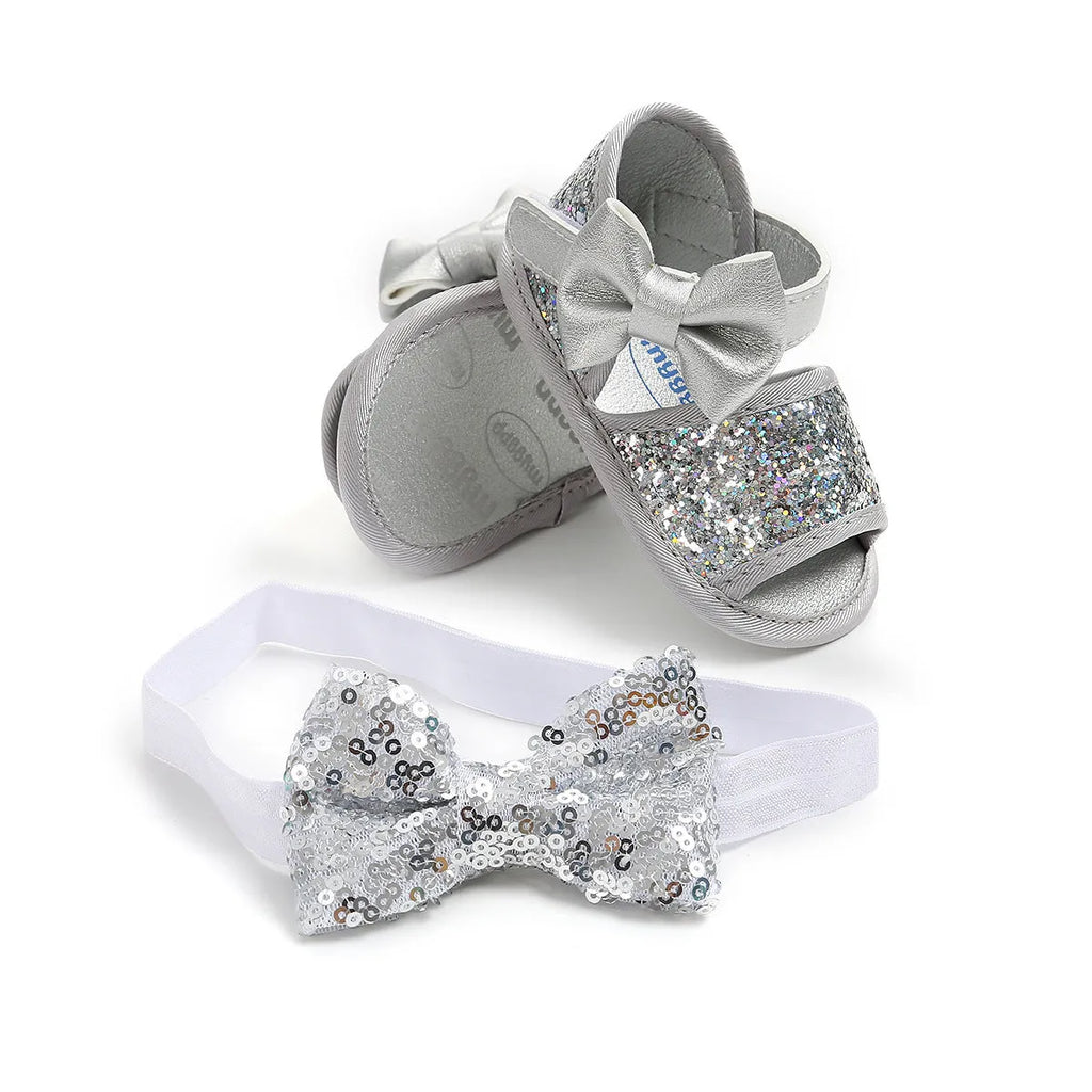 Baby princess sandals low-top shoes in gold and pink with three size options 11cm 12cm 13cm