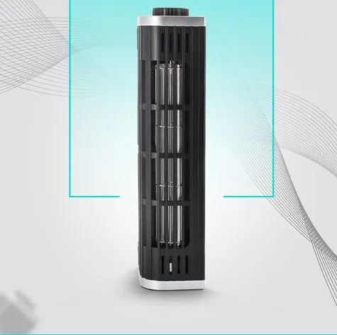 Black notebook cooling stand with dual USB fans measuring 294mm long