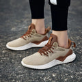Men's breathable running shoes with mesh upper and front strap in multiple colour options