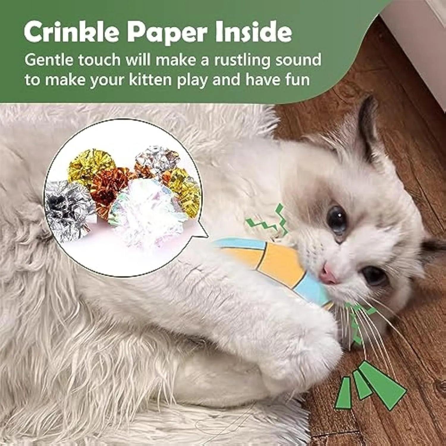 Soft plush cat toy in sports ball design, shaped as a flat flying disc with catnip and crinkle sound inside.
