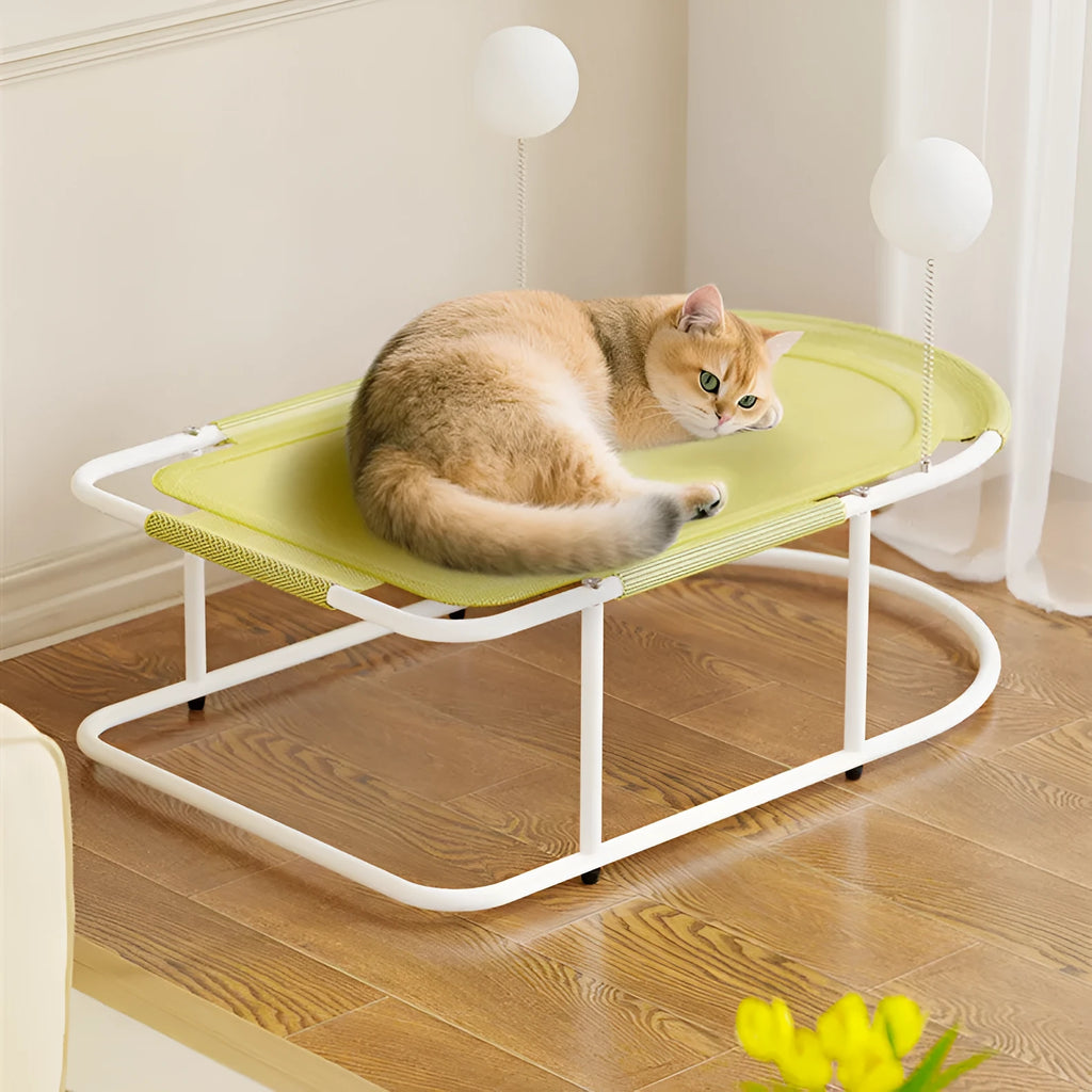 Large fabric cat kennel bed cage with breathable construction and removable bracket
