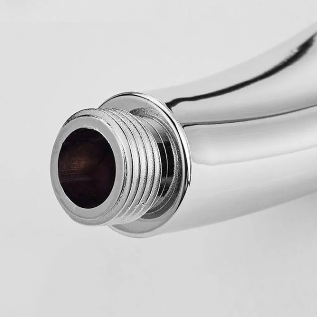 Orange hand-held pressurized shower head set for normal temperature water systems