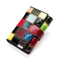 WESTAL retro vertical square soft woman wallet with colourful pattern