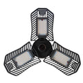 A silver die-cast aluminium foldable industrial LED lamp for garage or workshop use.