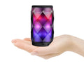 Crystal Coke can-shaped Bluetooth speaker with starry sky diamond light effect, black finish
