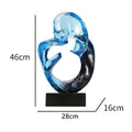 Transparent resin craft ornament in modern simplicity style sculpture design