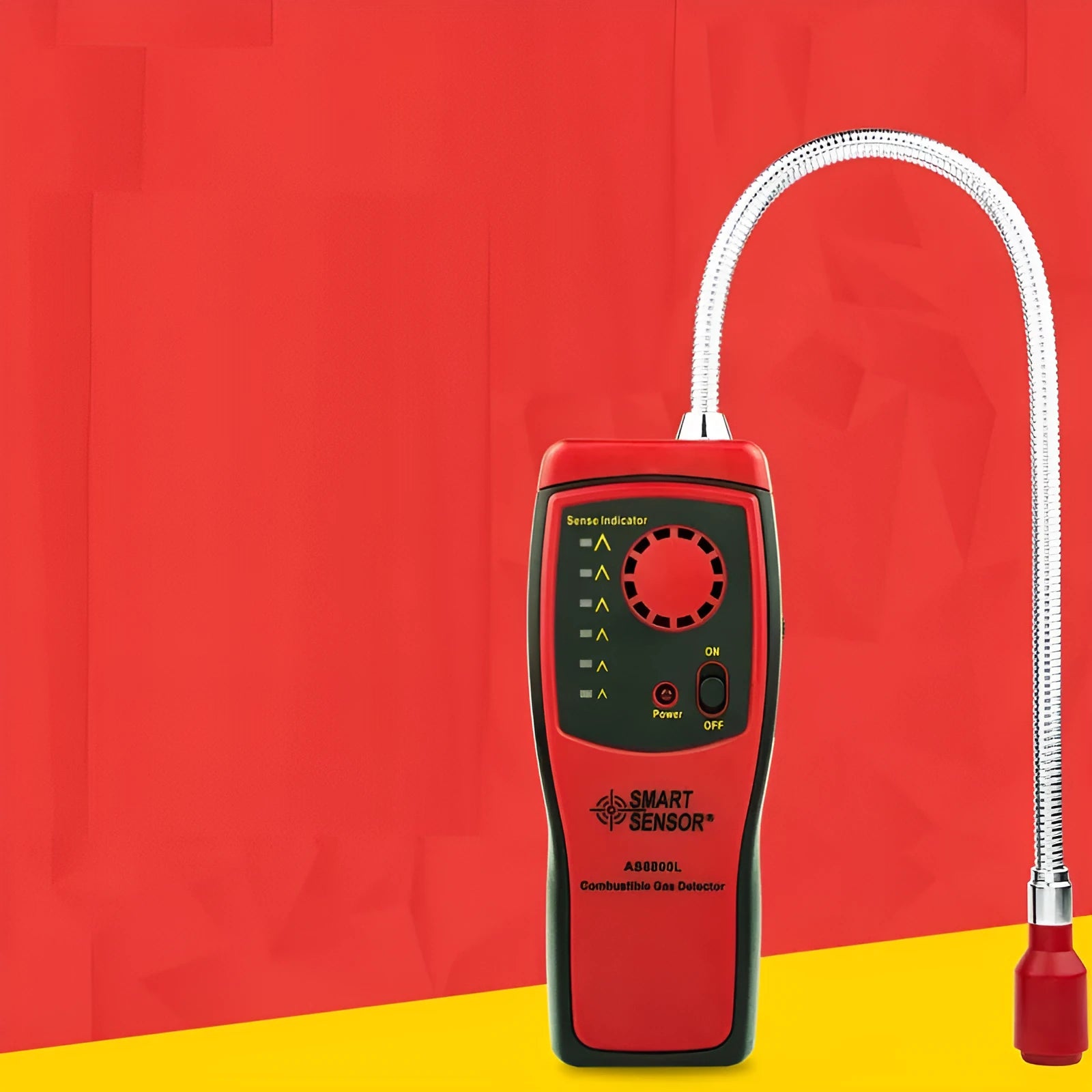 AS8800L portable flammable gas detector unit showing LED display and compact handheld design
