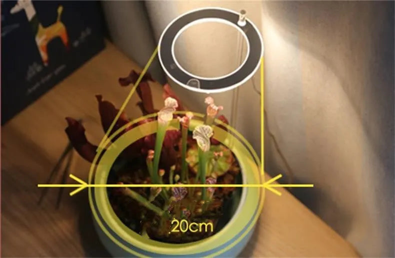 USB LED grow light with full spectrum plant lighting on 25cm acrylic stick