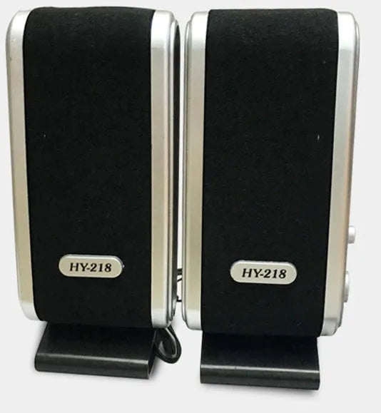 Notebook mini speaker in black colour with USB cable for portable desktop audio