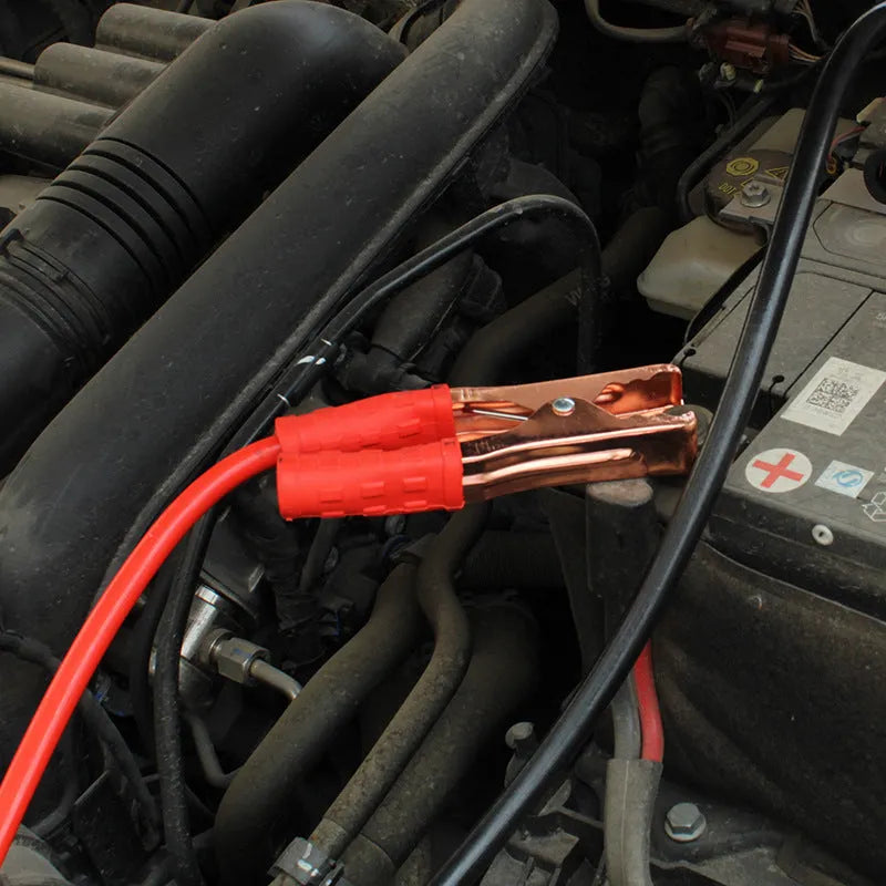 500A black and red car battery clip emergency starter cable with 2m PVC copper core in OPP bag