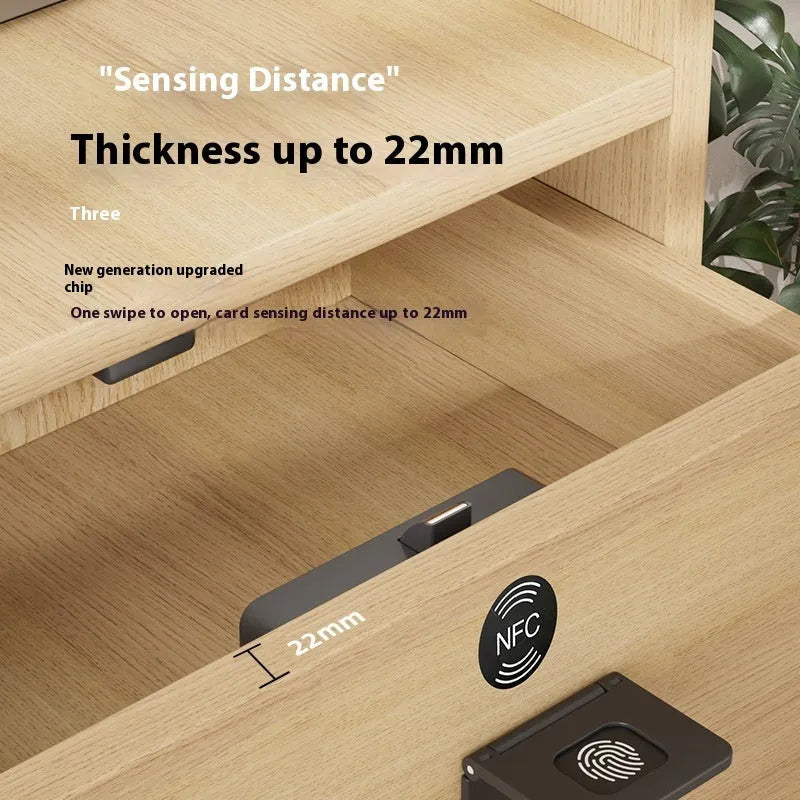 F079 no-drill drawer lock with key and removable card for household and office use