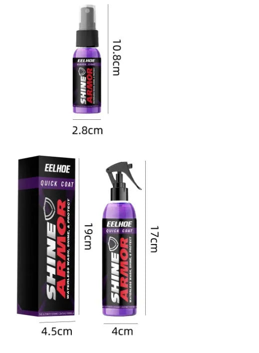 Purple microplated crystal car coating spray bottle for automotive paint protection