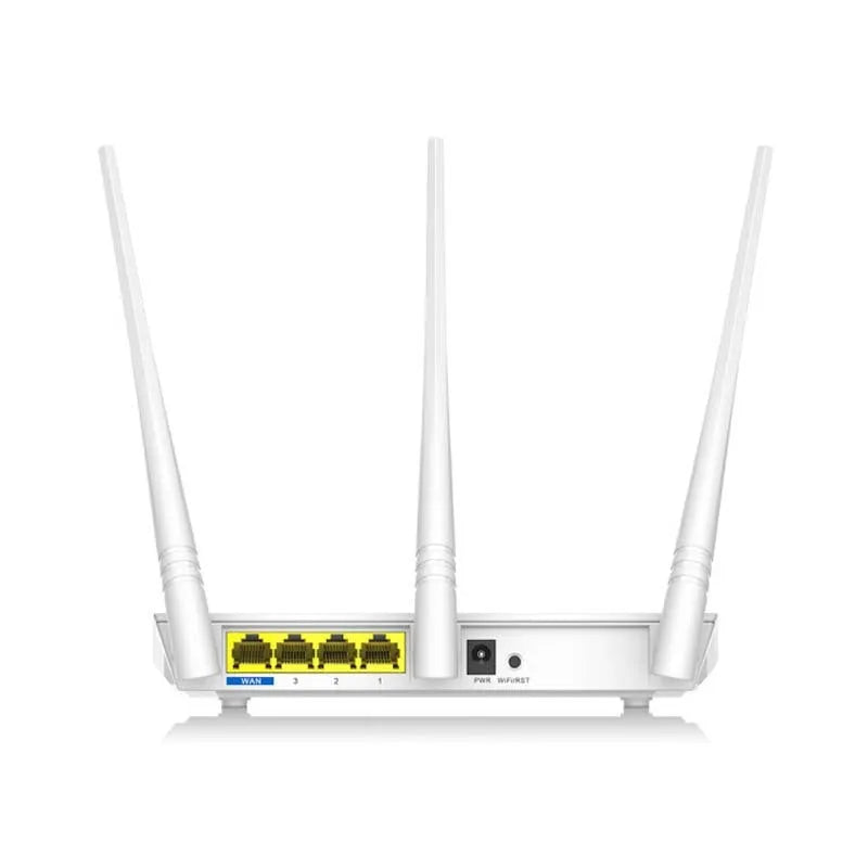 White US-style dual-band wireless router for 2.4GHz and 5GHz broadband networks.