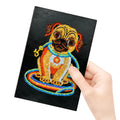 DIY diamond painting notebook A5 with black card cover and blank pages