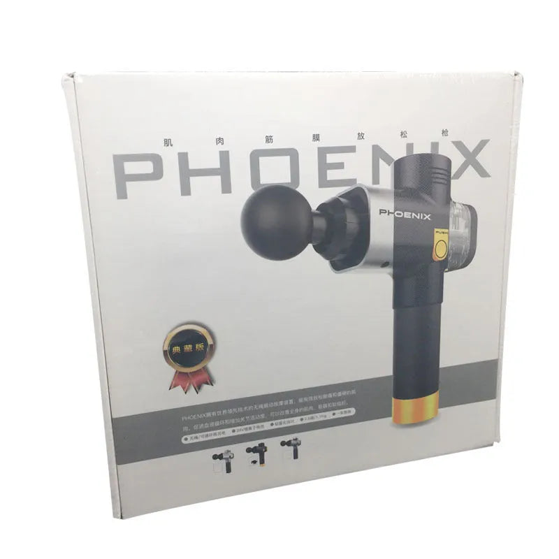 Fascia gun massage gun with 4 massage heads, ABS body, 29x28x28 cm, for deep tissue muscle recovery