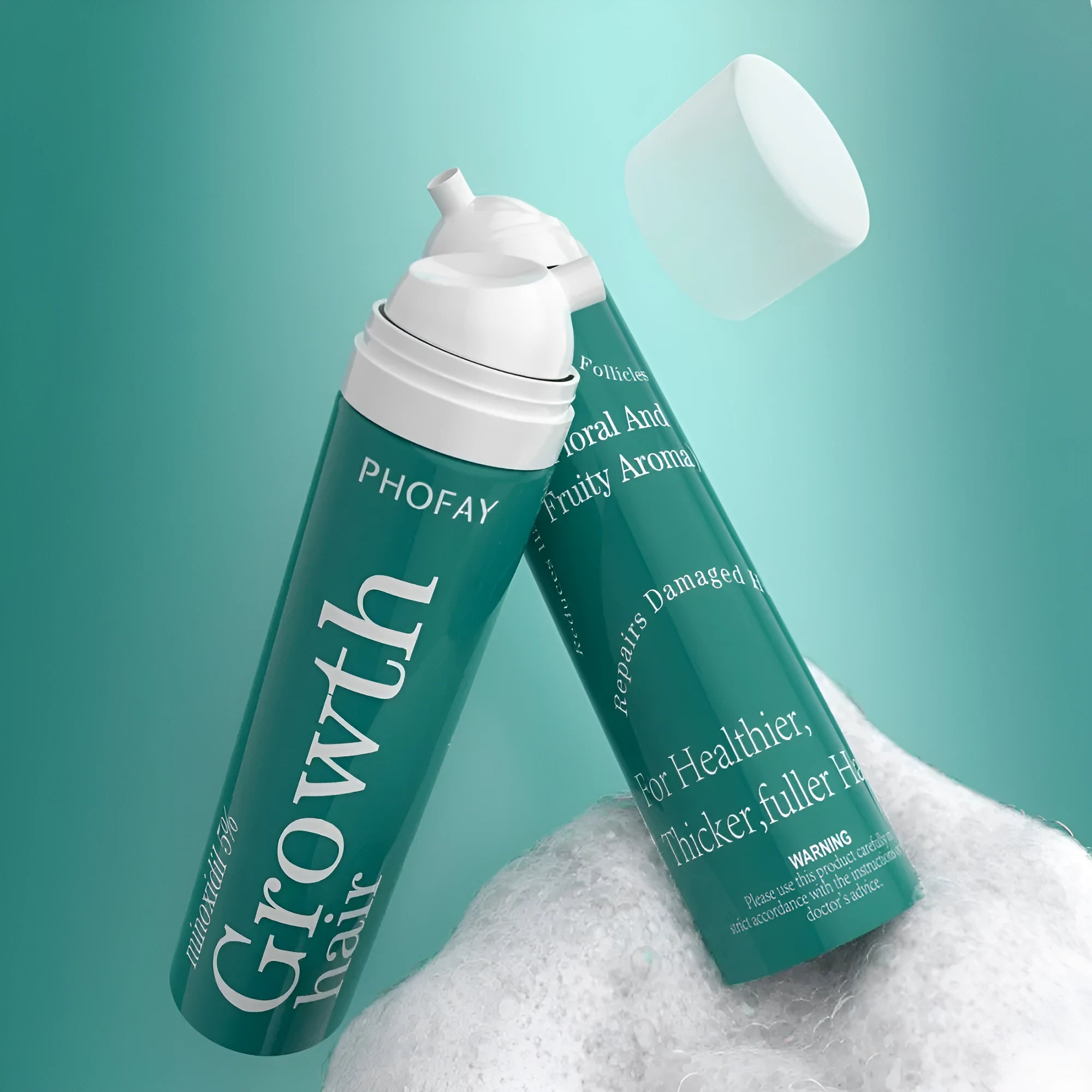 CH004 Minoxidil Anti-Hair Loss Mousse foam product for scalp treatment, set box and single piece