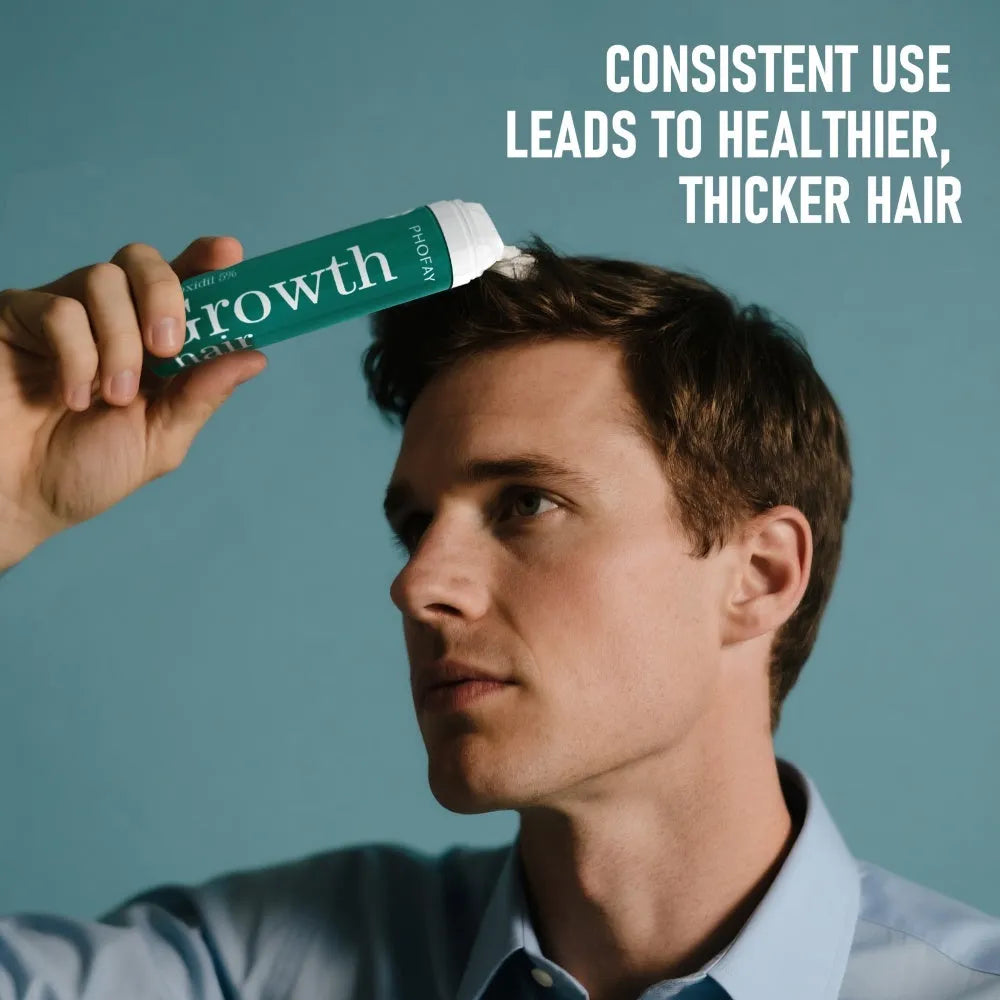 CH004 Minoxidil Anti-Hair Loss Mousse foam product for scalp treatment, set box and single piece