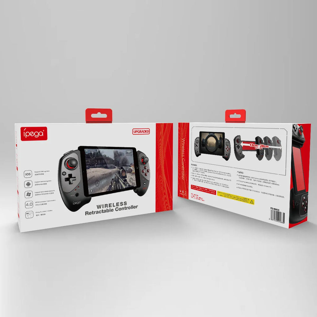Red telescopic gamepad controller with USB cable for Android, iOS and PC