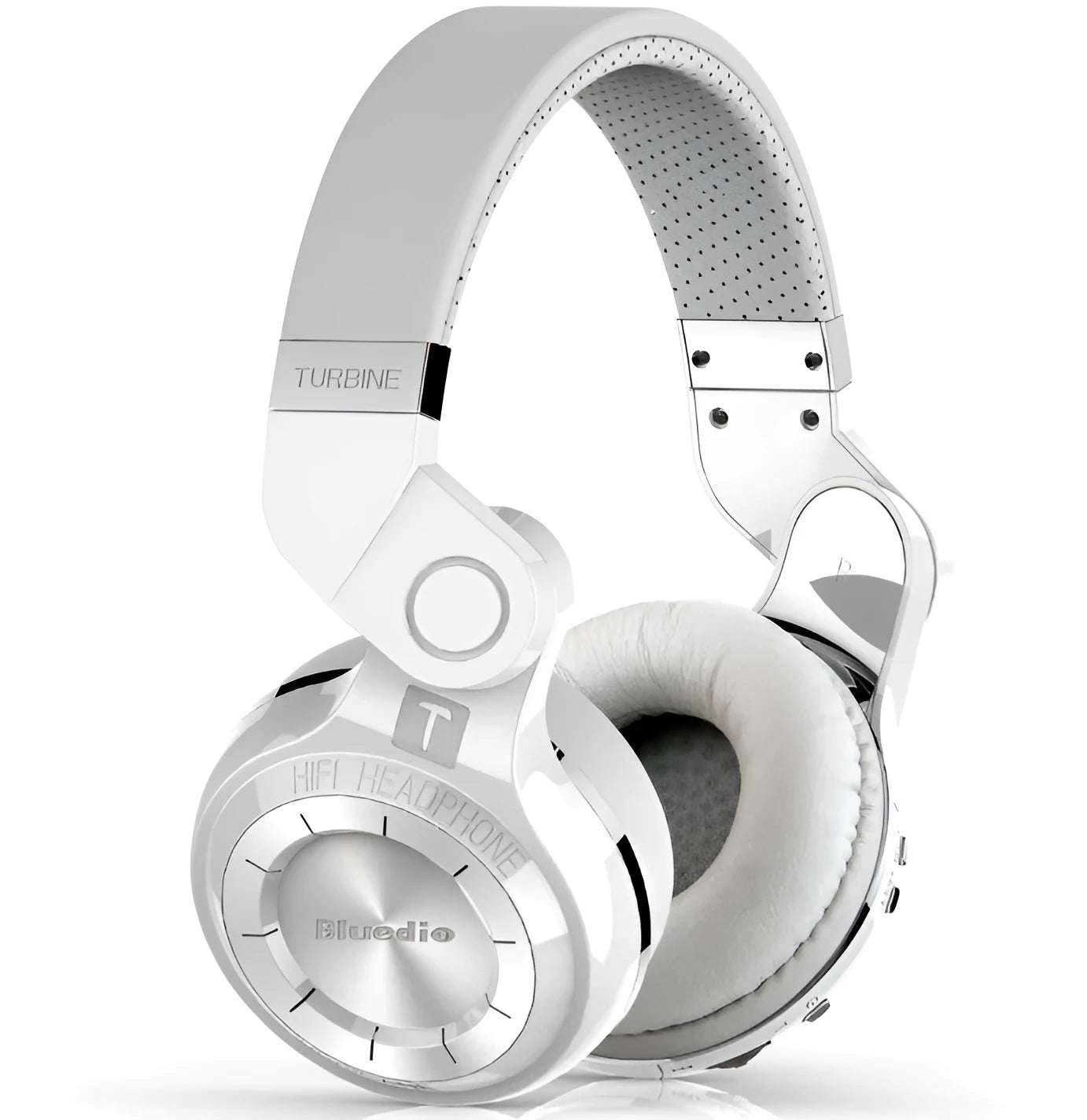 Blue String T2 Smart Edition Bluetooth headphones in black or white with folding metal design