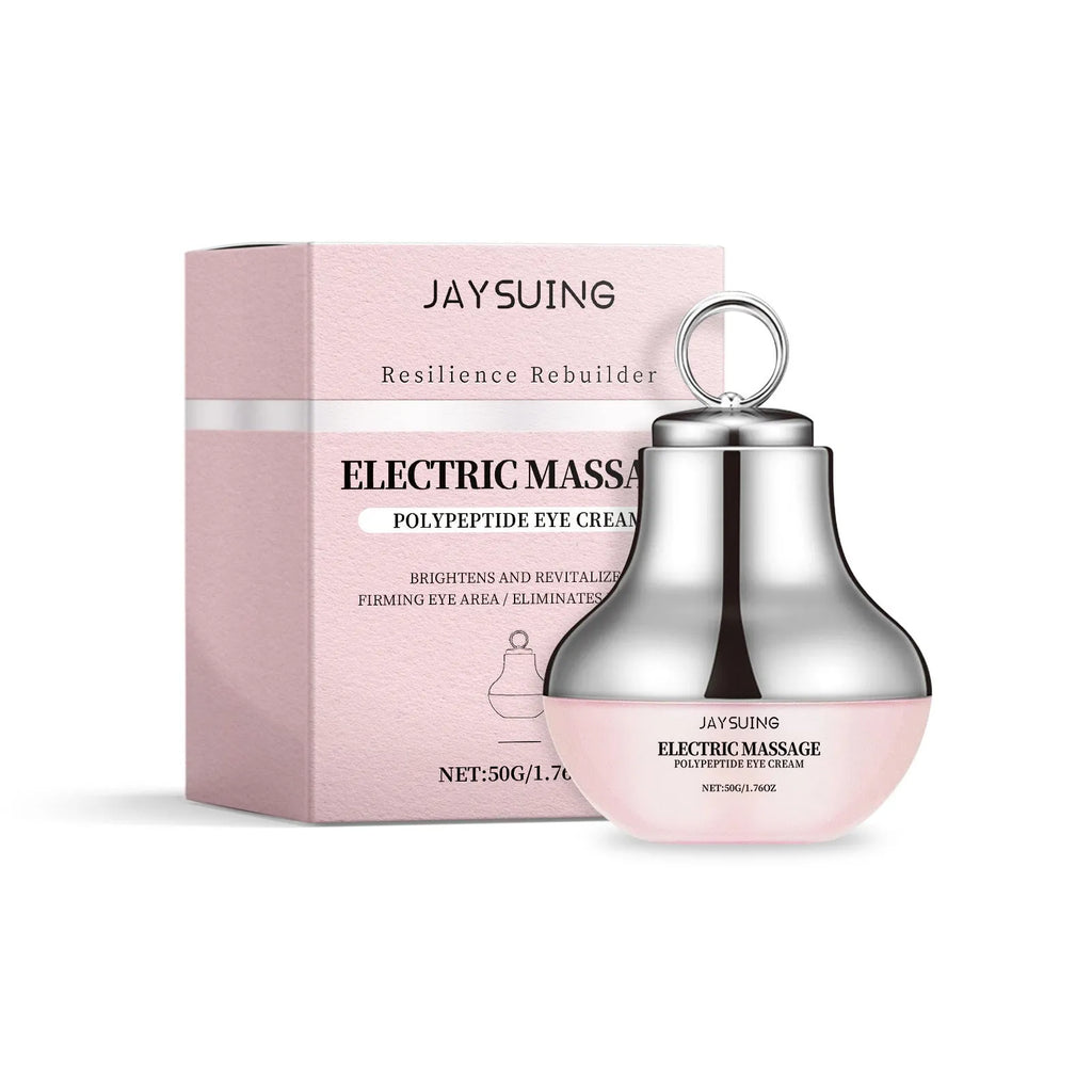 Electric firming eye cream 50g jar with massage stick, acetyl hexapeptide-8 and collagen formula