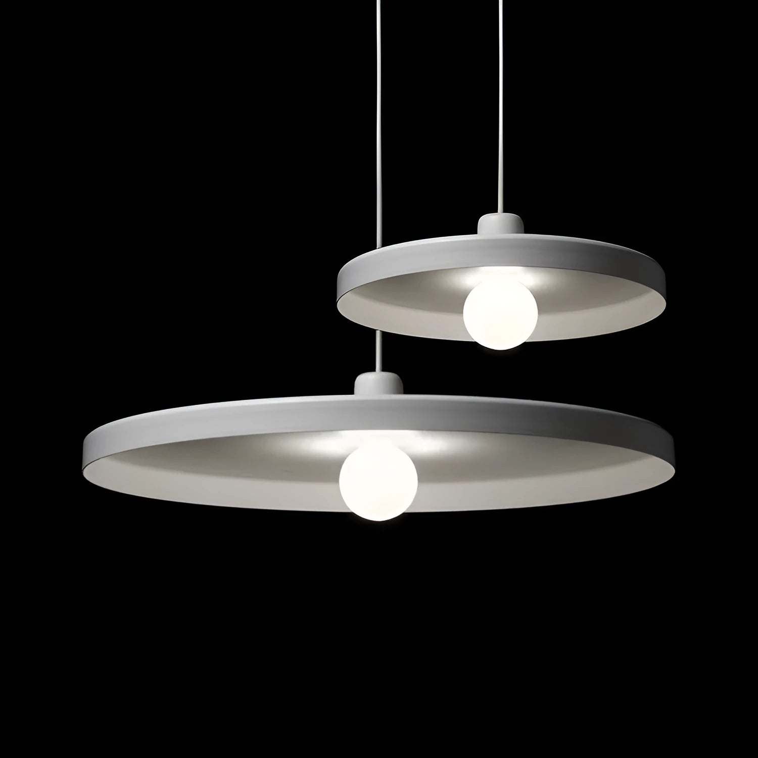 Aluminium alloy chandelier in black finish, 50cm diameter, for coffee shop or bar ceiling mounting