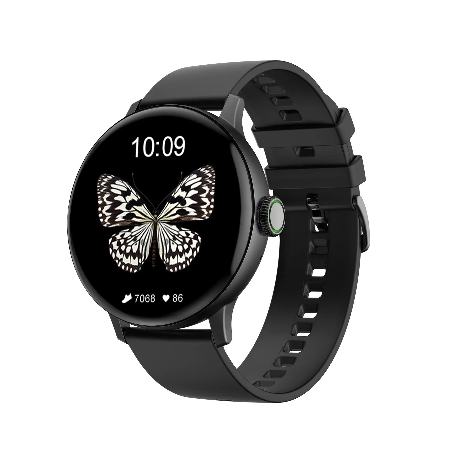 Bluetooth call smart bracelet with heart rate and blood pressure sensors, 1.2 inch screen, and TPU strap on wrist