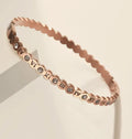 Titanium steel Korean style bracelet with numeric elements in gold, rose gold or steel colour
