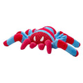 Red bite-resistant teddy dog toy for tooth cleaning interactive play