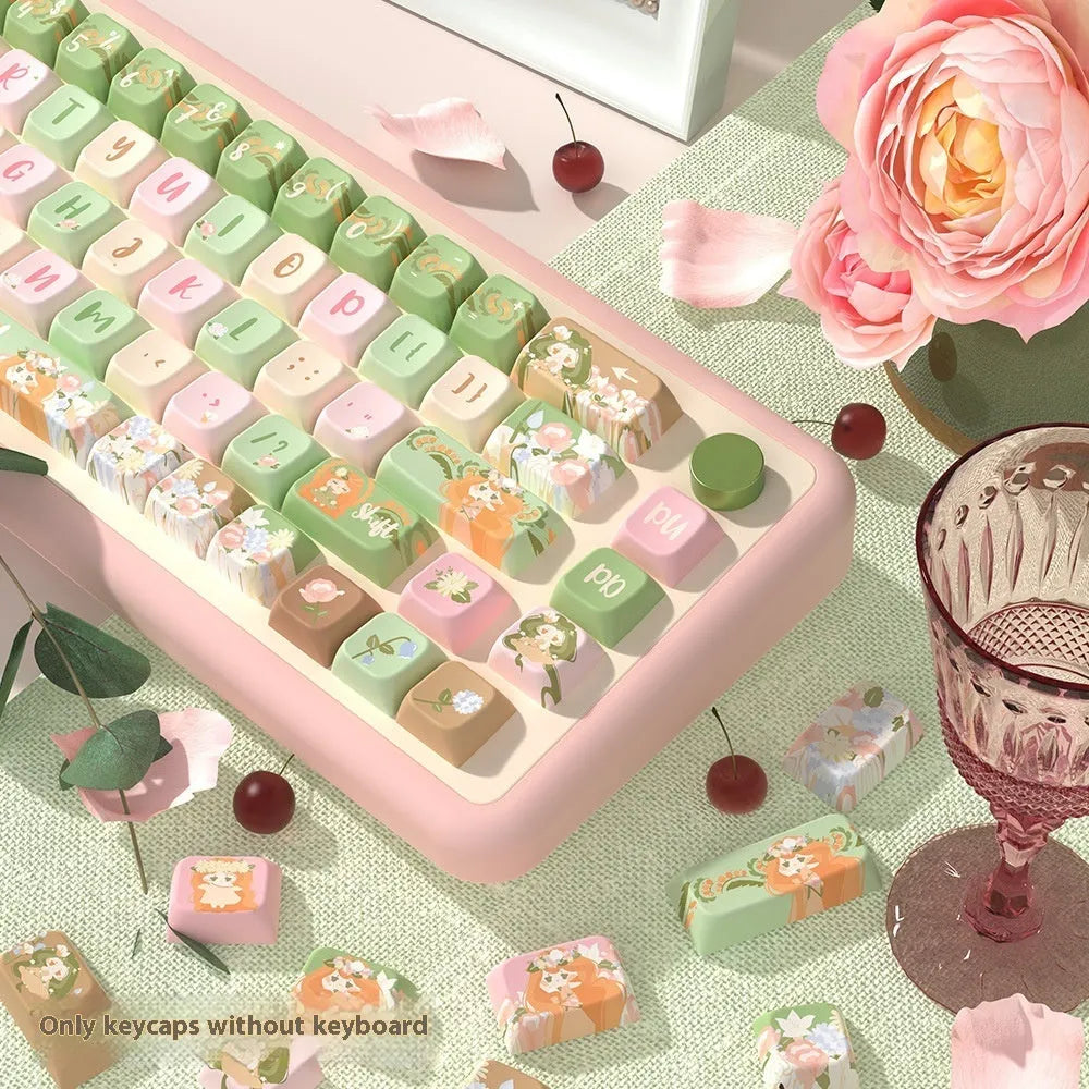Mu Xia Garden Summer Garden custom keycaps for mechanical keyboards with sublimation printing