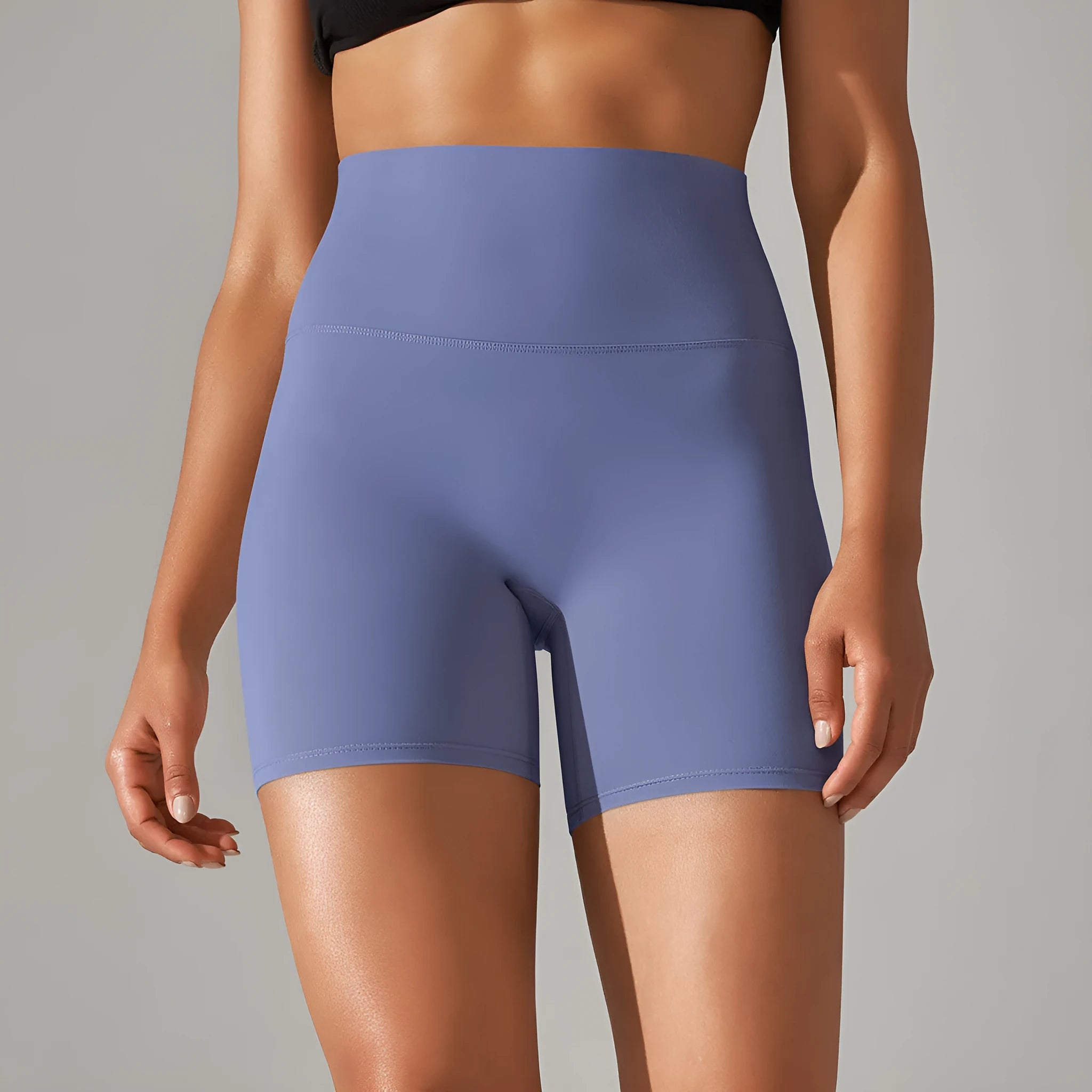 High waist hip lift fitness pants for women, moisture wicking nylon spandex tights in dark green colour