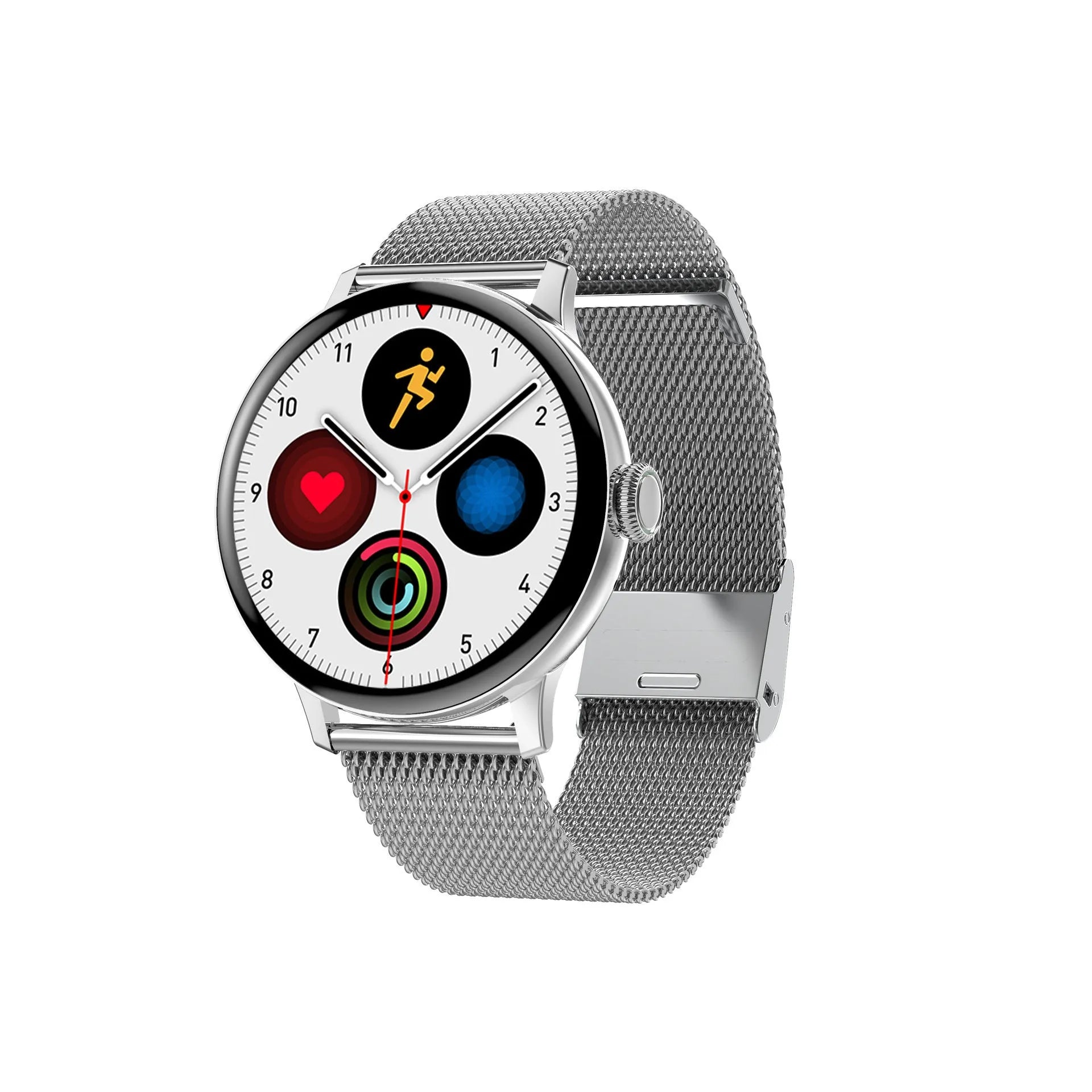 Bluetooth call smart bracelet with heart rate and blood pressure sensors, 1.2 inch screen, and TPU strap on wrist