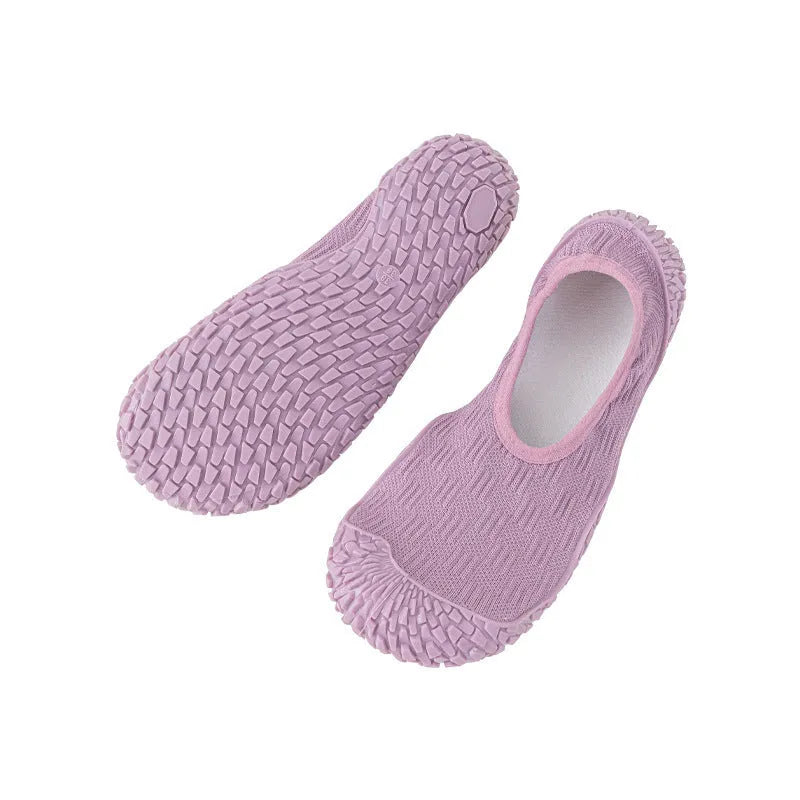 Women's indoor fitness shoes, low-top, rubber sole, breathable mesh, available in black, pink, purple, beige, blue, gray