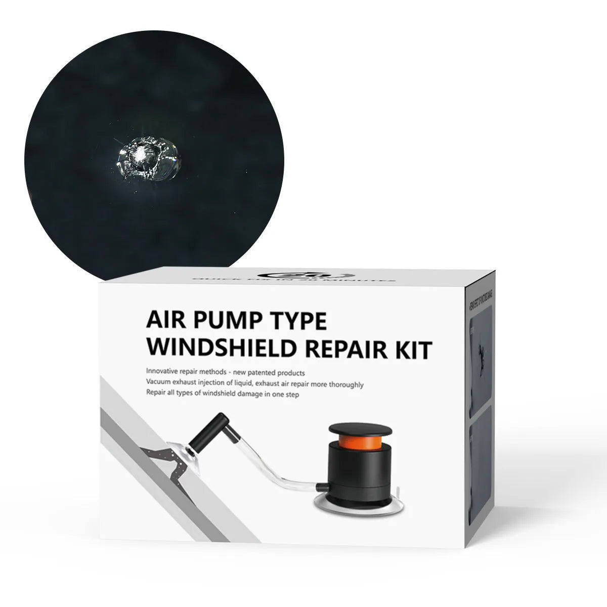 Car windshield crack repair tool made of plastic for DIY windscreen chip fix