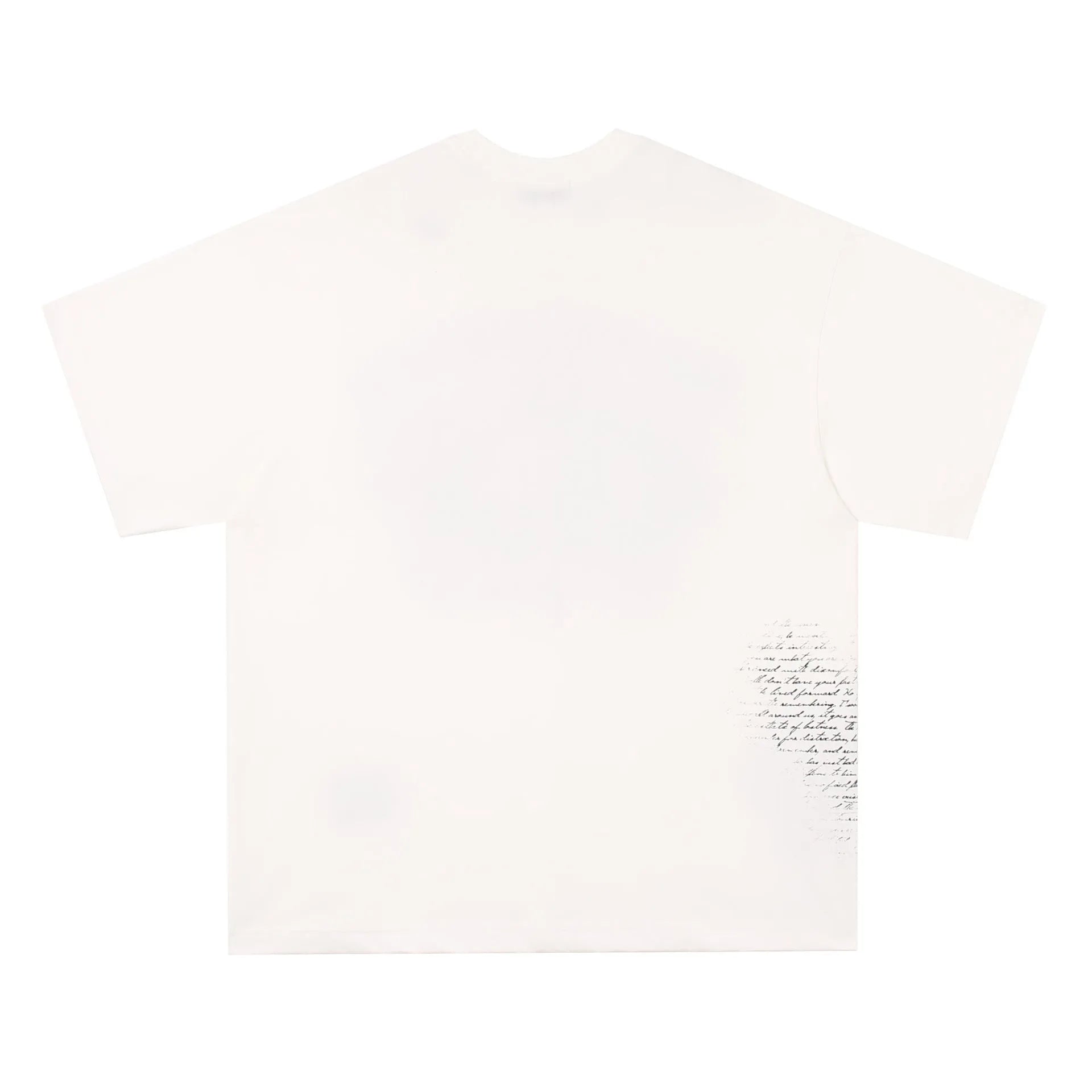 Retro black and white t-shirt with printed letter design on pure cotton fabric.