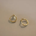 S925 sterling silver 14k gold plated fishtail earrings with 8-10mm diameter in gold or white gold colour