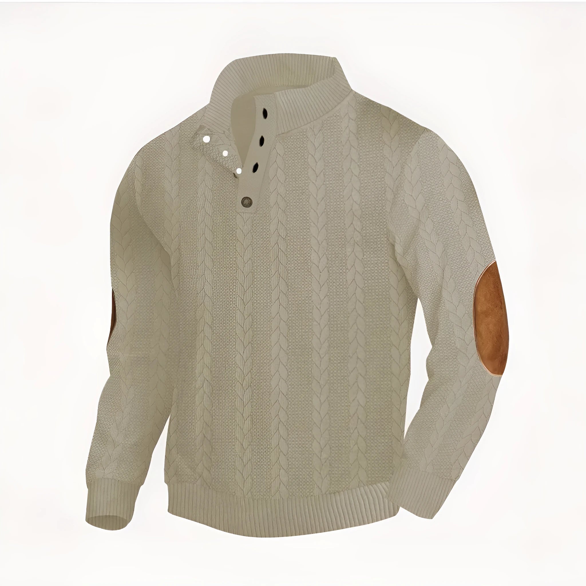 Solid colour men's sweatshirt with patch embroidery, regular fit, polyester fabric, available in multiple colours