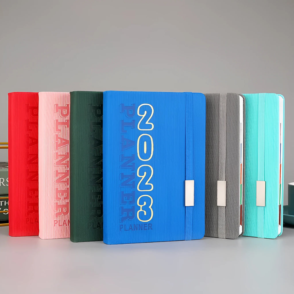 Creative trend student diary with imitation leather cover, wireless binding, and Daolin paper pages