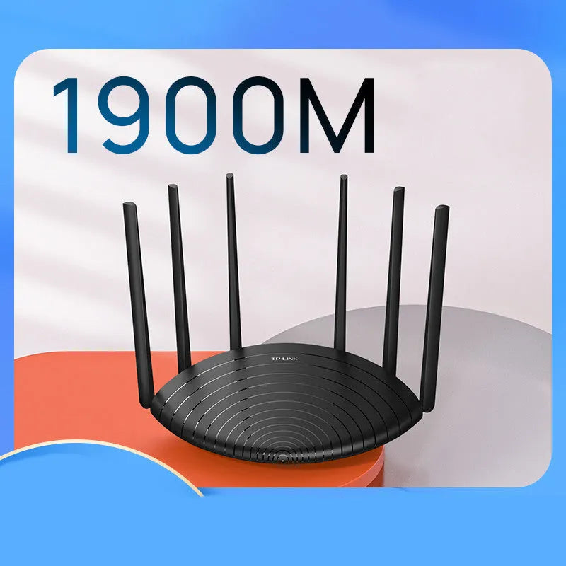 AC1900 Gigabit Dual-Band Wireless Router with easy display showing status information