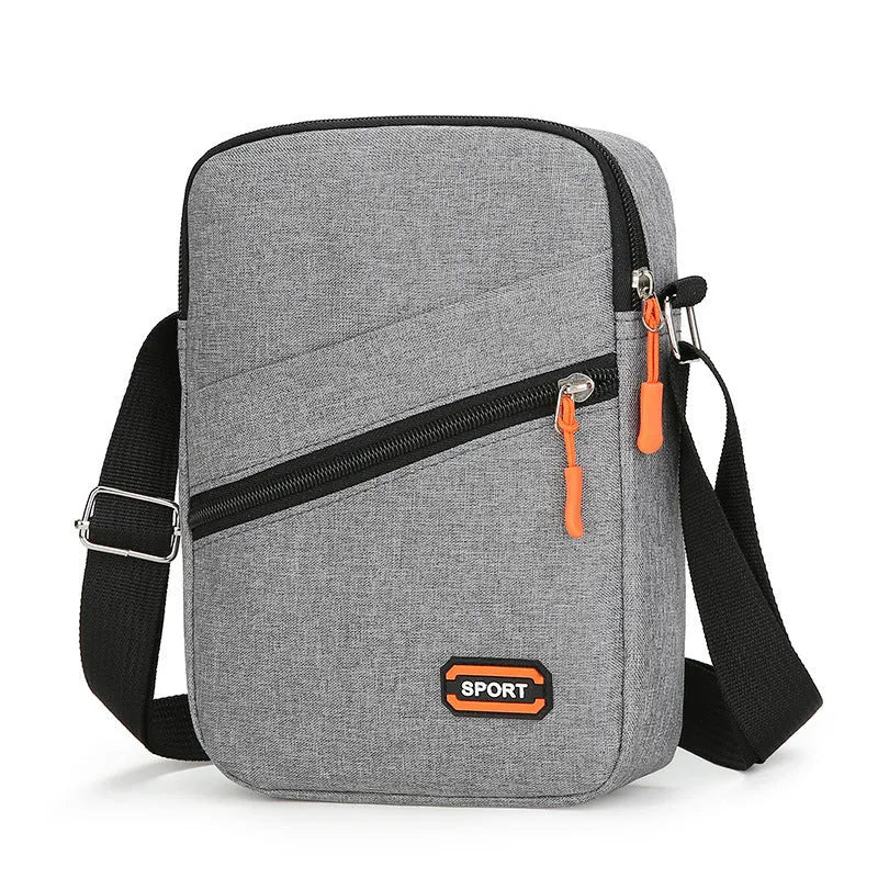 Oxford cloth crossbody commuter bag in urban simplicity style with contrast colour detailing