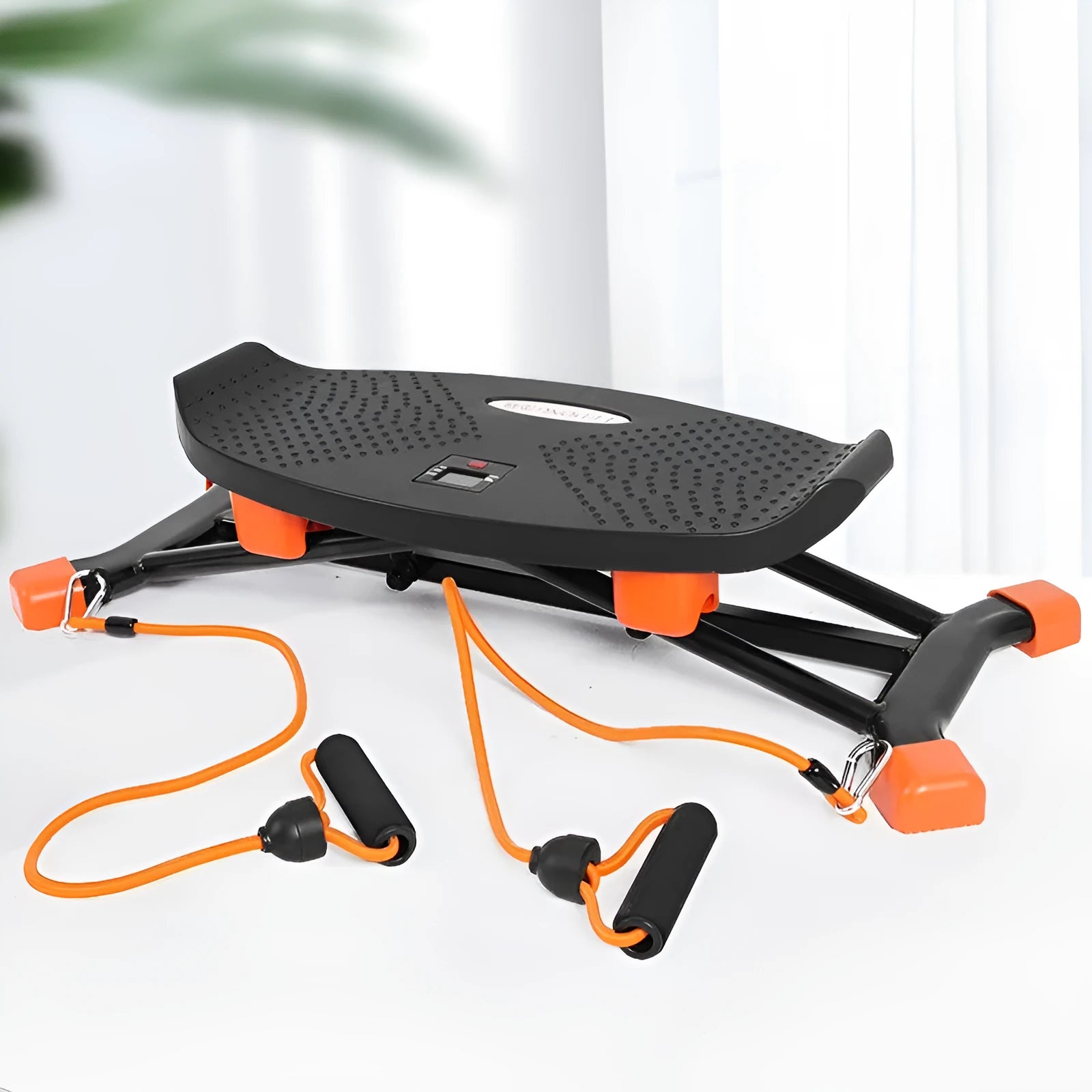 Black JS101A mini fitness skiing machine for home cardio and weight loss workouts.