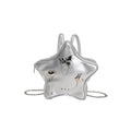 Women's soft PU leather mini backpack shoulder messenger bag in black, beige, and silver colour options