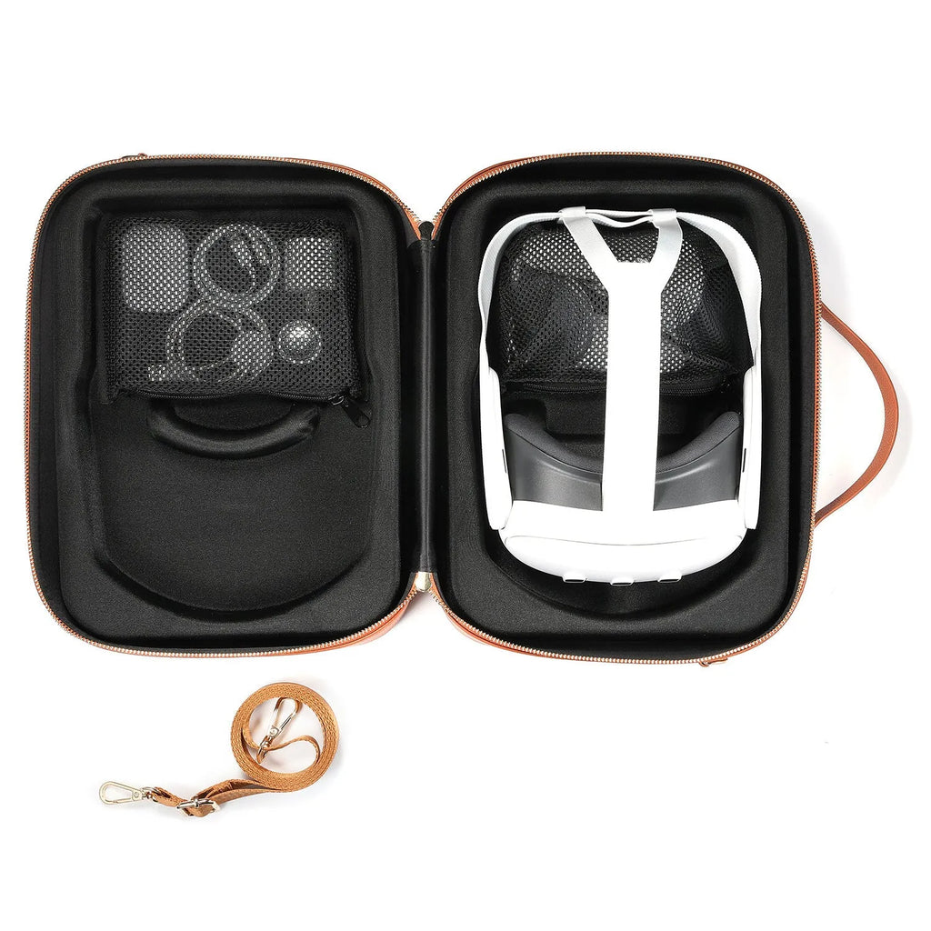 Black superfiber MR storage box for Apple Vision Pro headset measuring 32.5x24.5x11.5cm