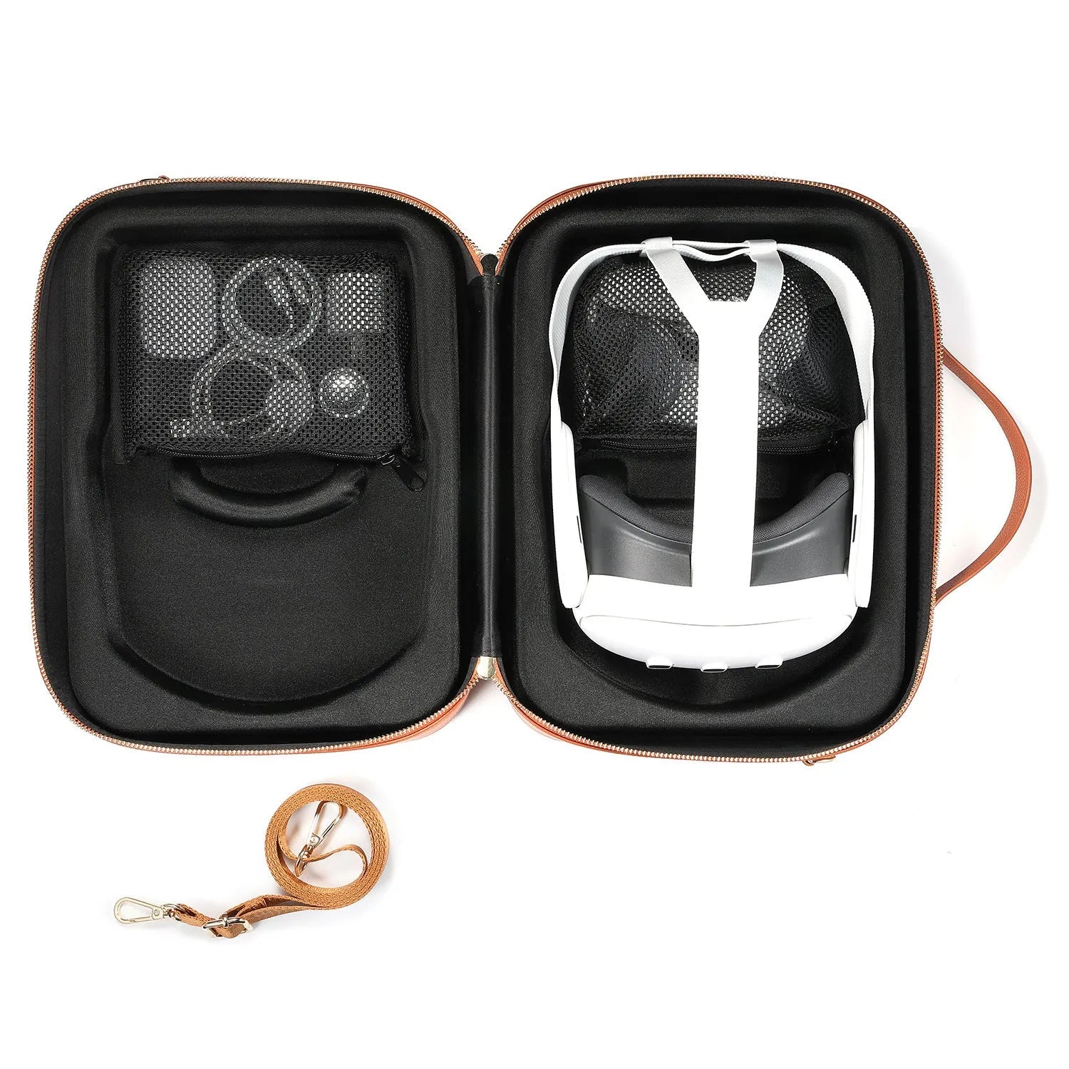 Black superfiber MR storage box for Apple Vision Pro headset measuring 32.5x24.5x11.5cm