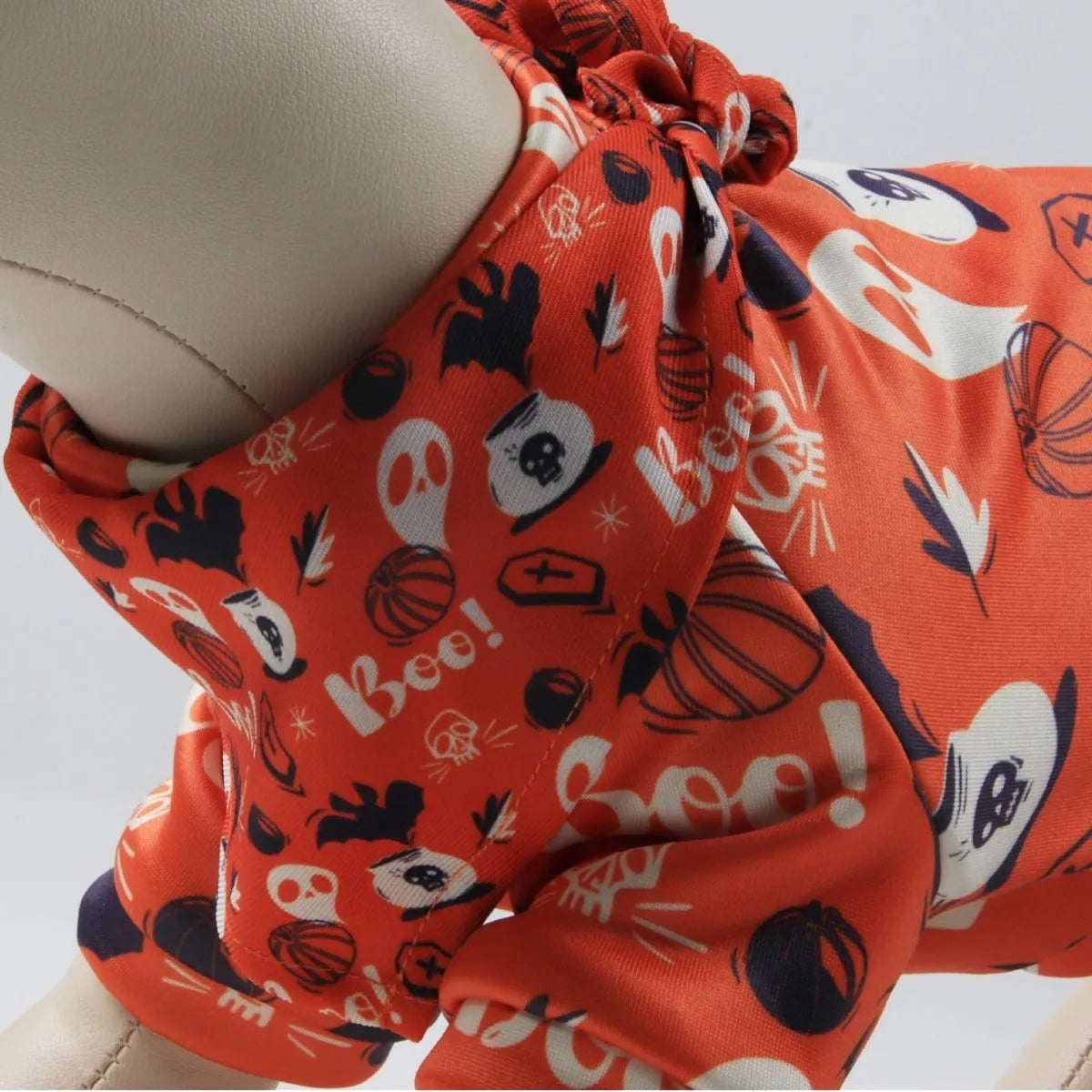 Wansheng fleece-lined dog coat in apricot with matching triangular scarf for autumn winter