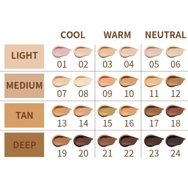 Waterproof sweatproof concealer pen with 24 colour options for nose and side shadow contouring