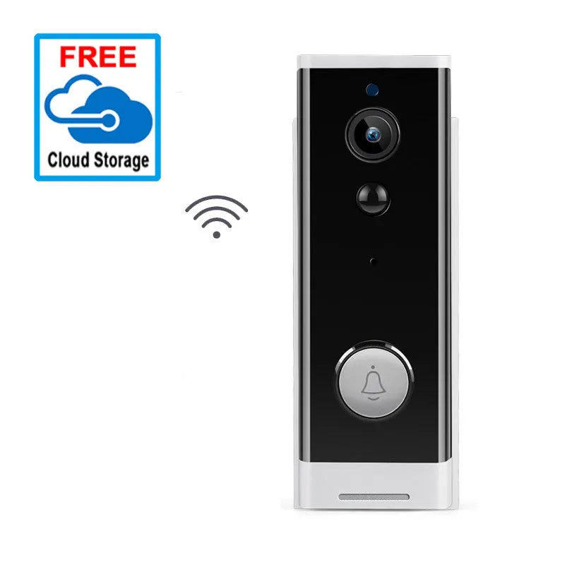 White wall-mounted network wireless video intercom camera with 1080p resolution and 2.8mm lens for mobile phone remote monitoring