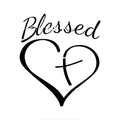 Faith Hope Love lettering inside a heart shape on a black, white, or red self-adhesive sticker measuring 14 by 11.5 centimetres.