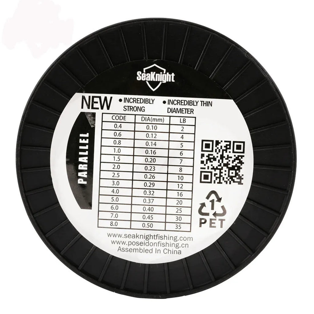 Seaknight 1000 M fishing line spool in selected colour showing nylon monofilament